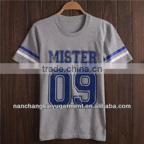 European and American Men's Sports Digital Printing O-Neck Baseball T-shirt