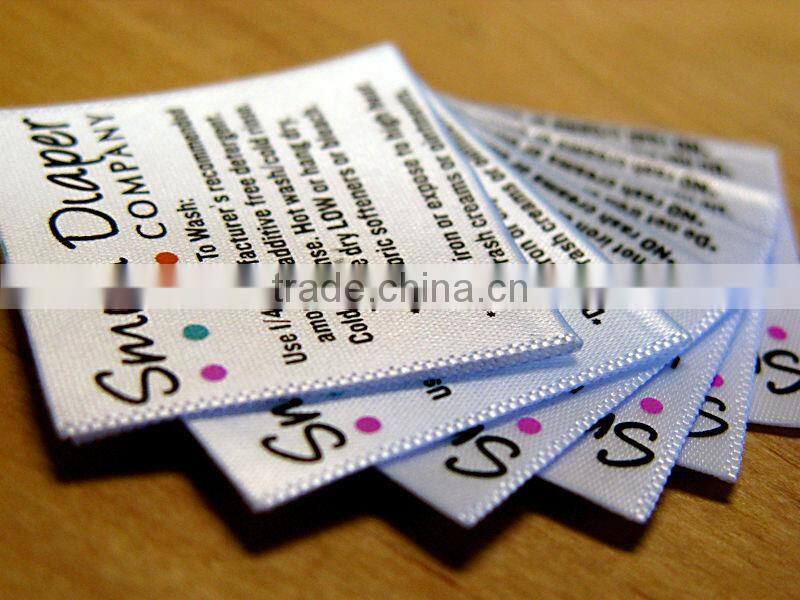 customized care labels for garment clothing wash label instruction tag