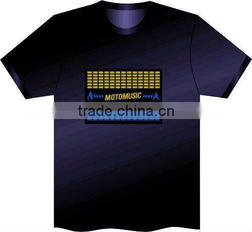 light up el t-shirt (factory price, good quality, timely delivery)