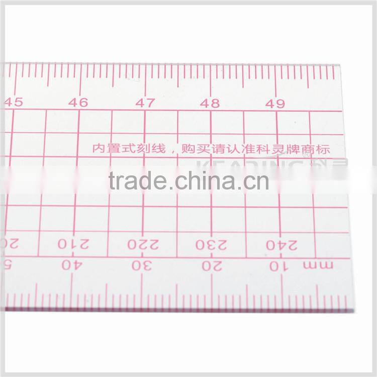 Kearing brand transplant flexible 5*50cm plastic sandwich line garment ruler for sewing design#8004