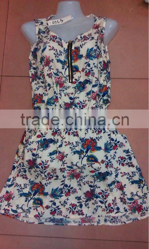 BHN906 Apparel stock Rayon dresses Clothing available at Cheap price