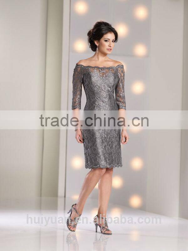 dark gray lace latest evening designs ladies suit