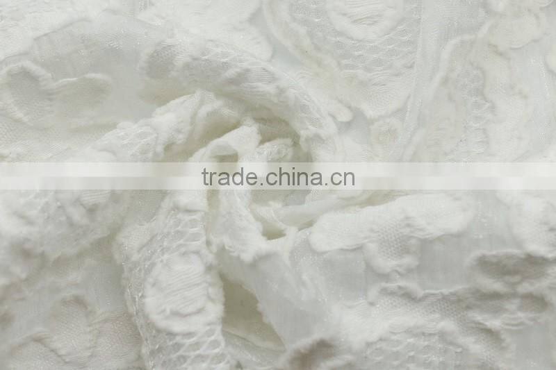 cutting flower woven nylon rayon jacquard for women's dress