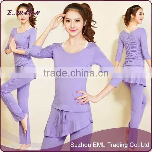 Latest summer ladies yoga suit unique design wholesale tight belly dance costume