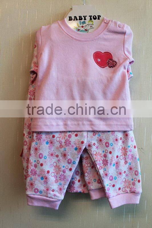 Wholesale Lovely New Born Knitted Clothing Set Long Sleeve Romper 100% Cotton Clothing Set 8TB1-50