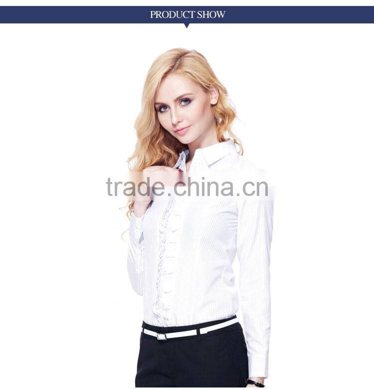 Factory Price Women Shirt With Decorative Border Long Cotton Shirts For Girls