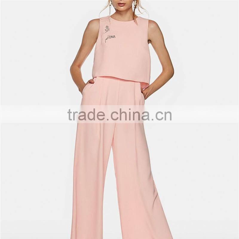 Formal petite clothing delicated opened back evening wear jumpsuits