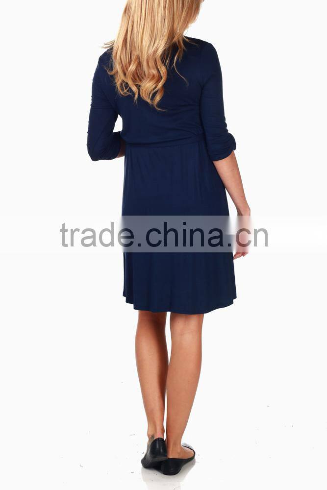 BLACK SASH TIE MATERNITY/NURSING DRESS