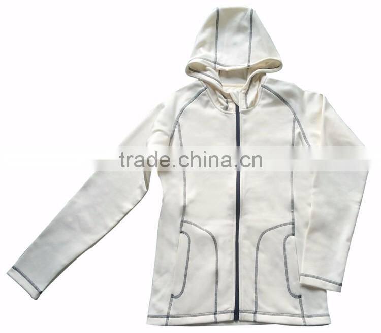 Wholesale ladies powerstretch jacket sweatshirt women with hood