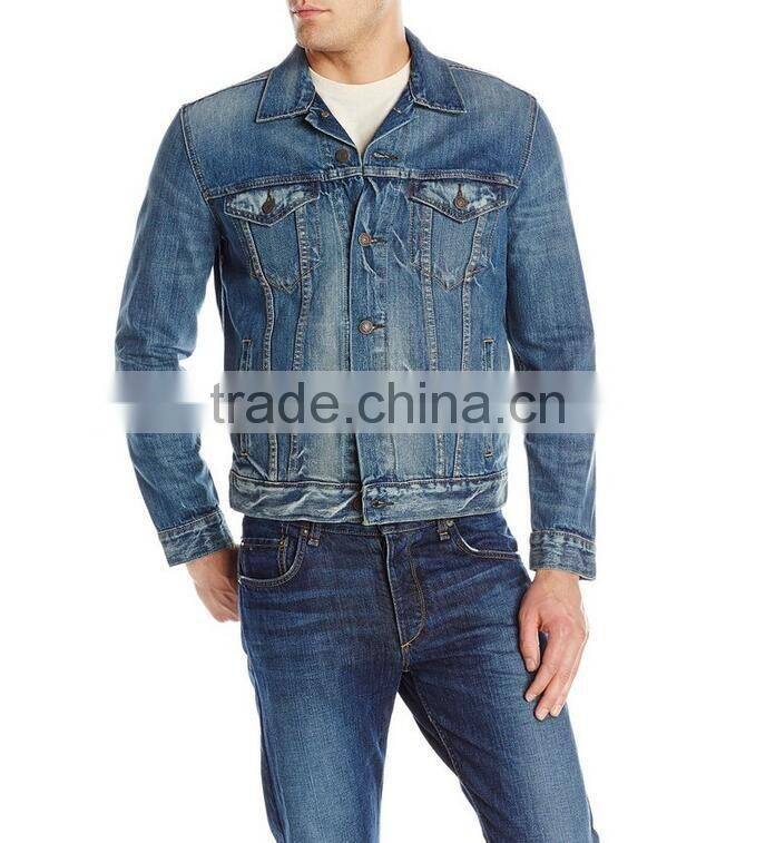 2017 Hot sale jean jacket wholesale denim jackets plain denim jacket for men