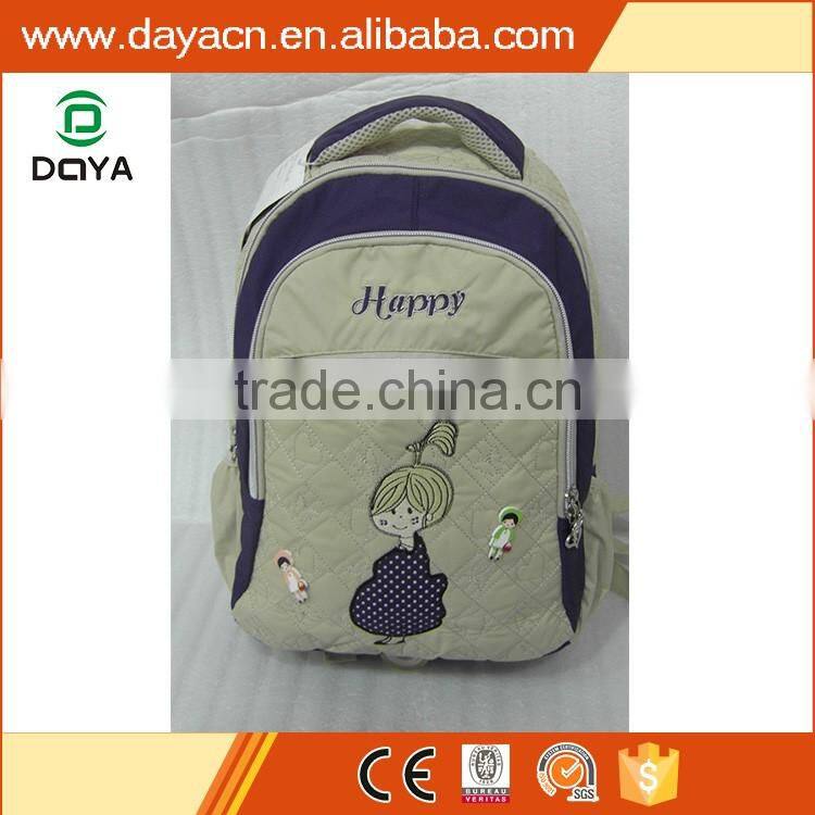 2017 latest custom new design girls school bag backpack