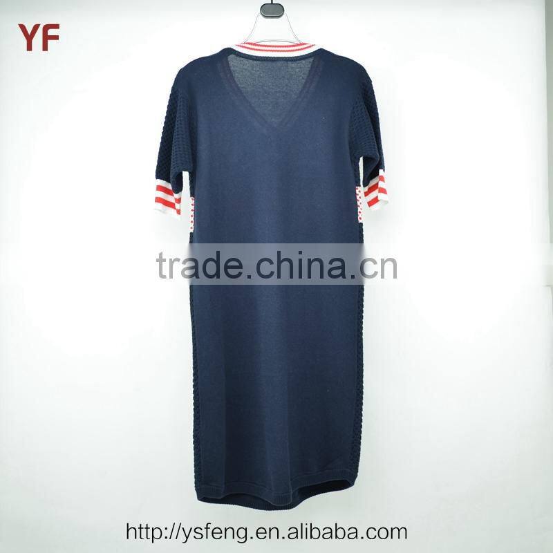 Cotton Materials Women Casual One Piece Latest Sweater Dress Designs