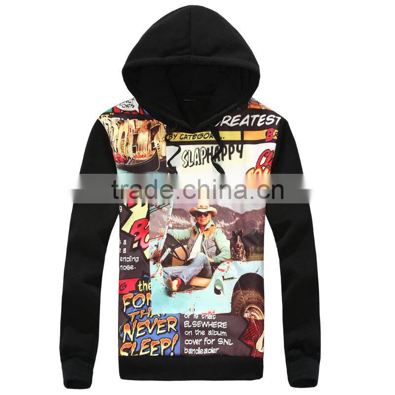 men's custom 3D printing hoody sweatshirts