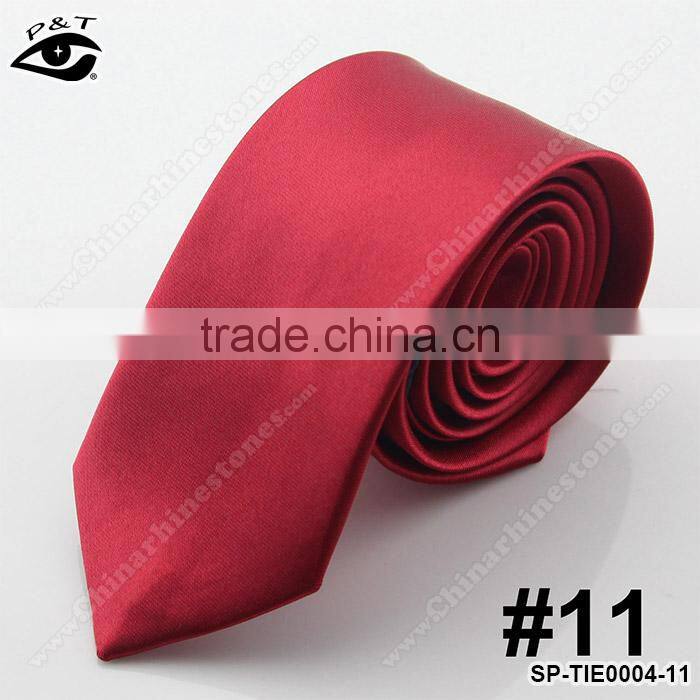 24 Colors Wholesale 100% polyster skinny ties for men skinny Men neck tie custom neckties fabric bow ties