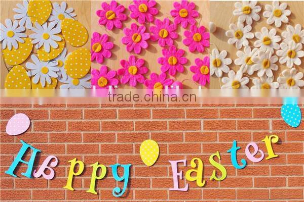 Happy Easterdecoration Felt Bunting Garland Banner Eggs handmade felt ornaments