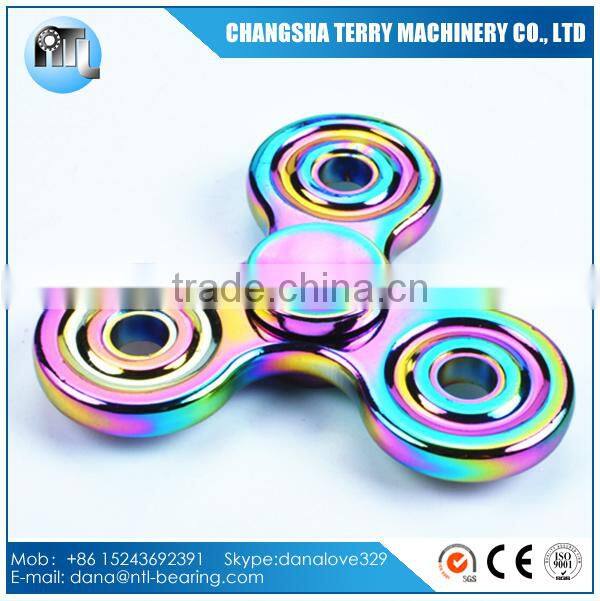 2017 new rainbow hand fidget spinner toy for spin long time