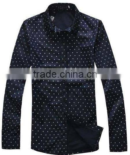 dot long sleeve latest shirt designs for men,Lapel