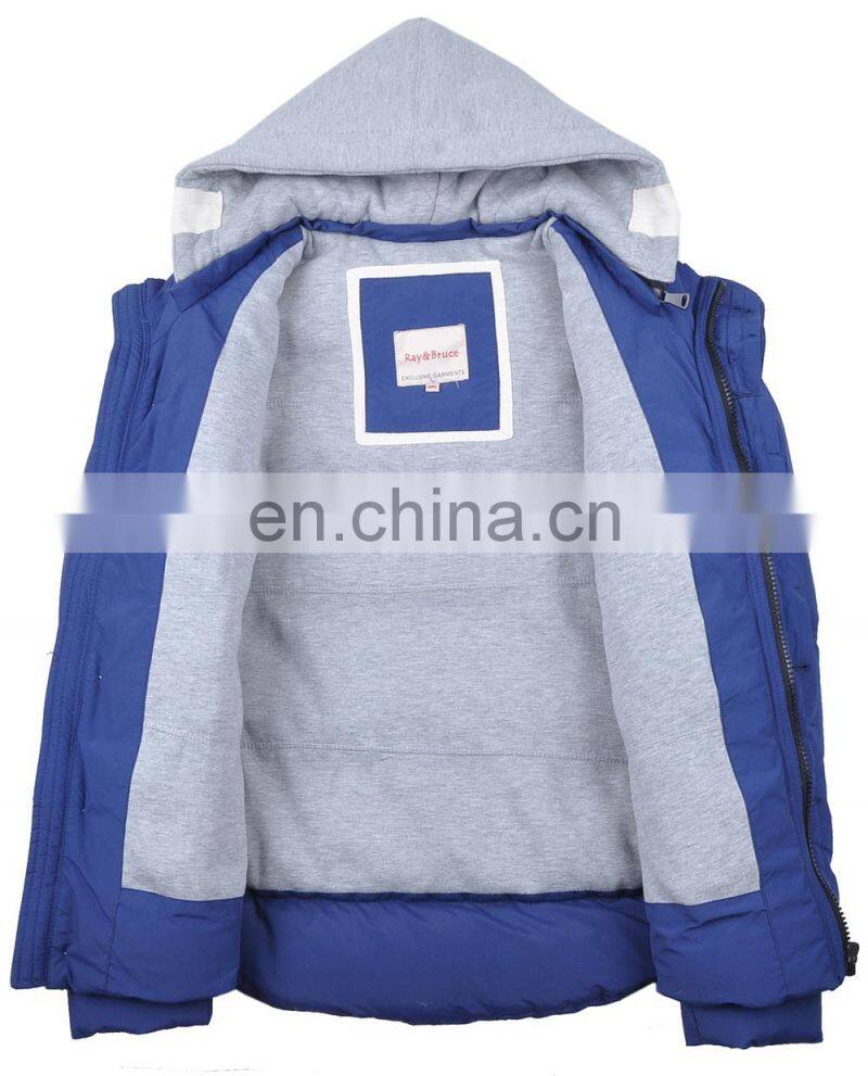 latest fashion mens casual winter thick paded hooded running jacket