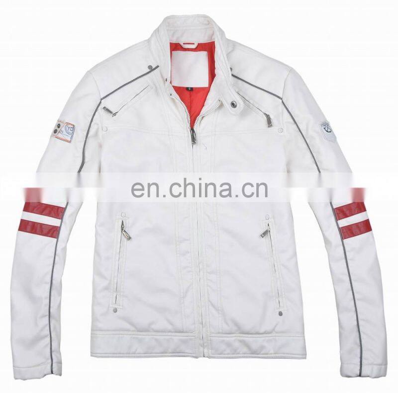 2015 lastest fashion mens handsome slim fit leather jacket men