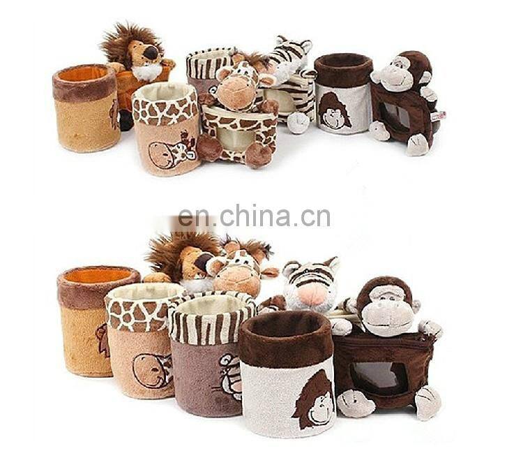 custom high quality pen holder with plush photo frame