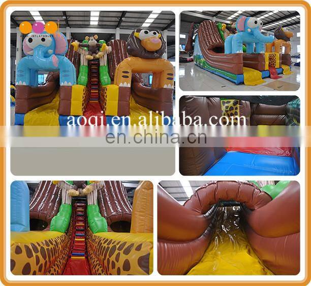 child inflatable climbing jump dry/wet duel slides for business