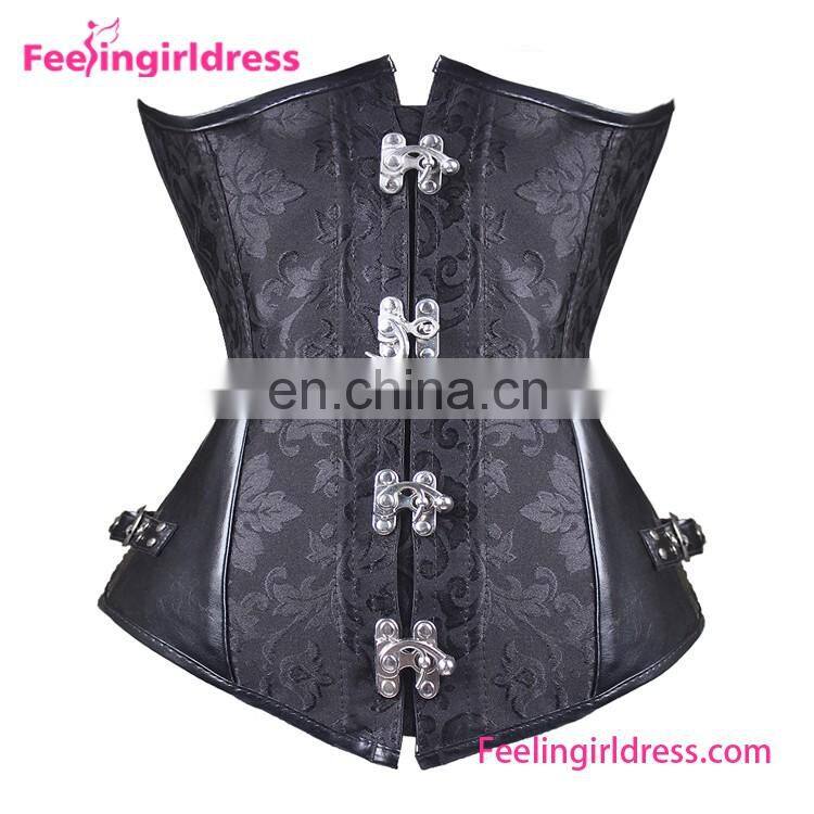 Purple Satin Overbust Girls Sexy Dot Corset