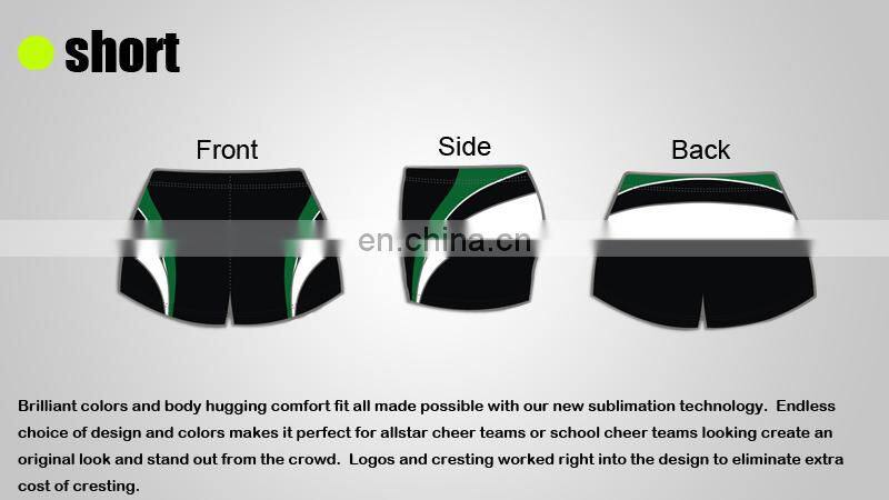 Custom sublimationed racer back cheerleading tops