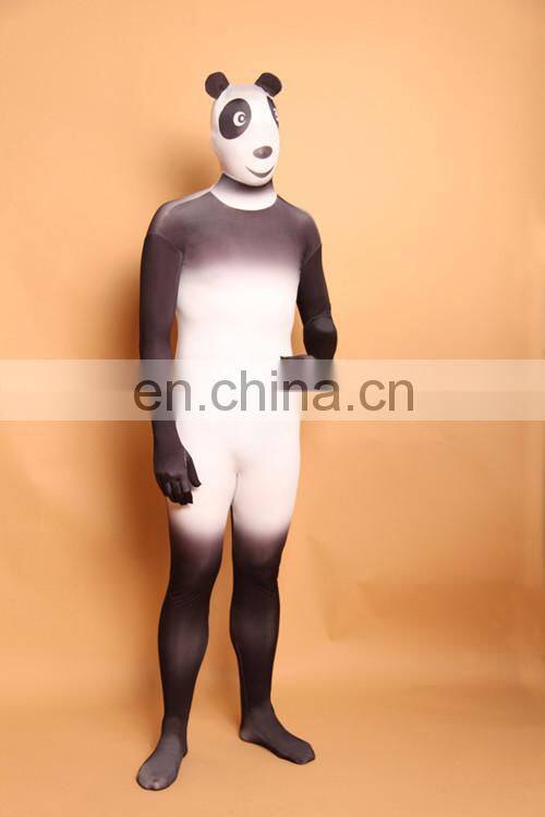 Unisex Adult Spandex Lycra Panda Zentai Morph Suits Halloween Costumes