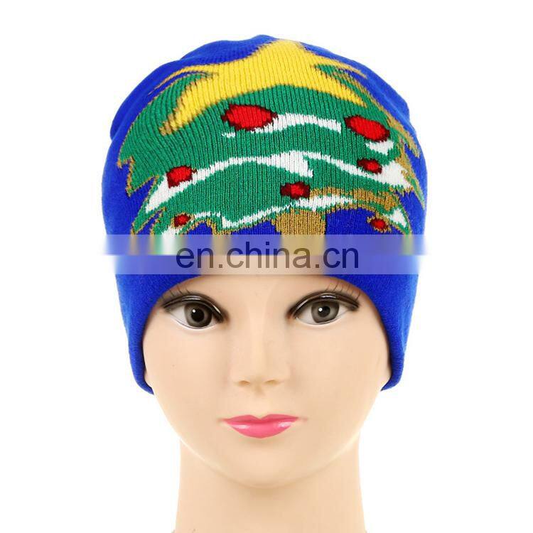 Women's acrylic cable knitted cuff beanie