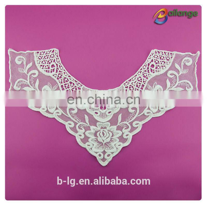 Bailange beautiful design white color 100% cotton stylish neck design wholesale