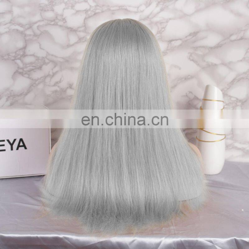 2018 new product remy hair grey human hair wigs full lace wig