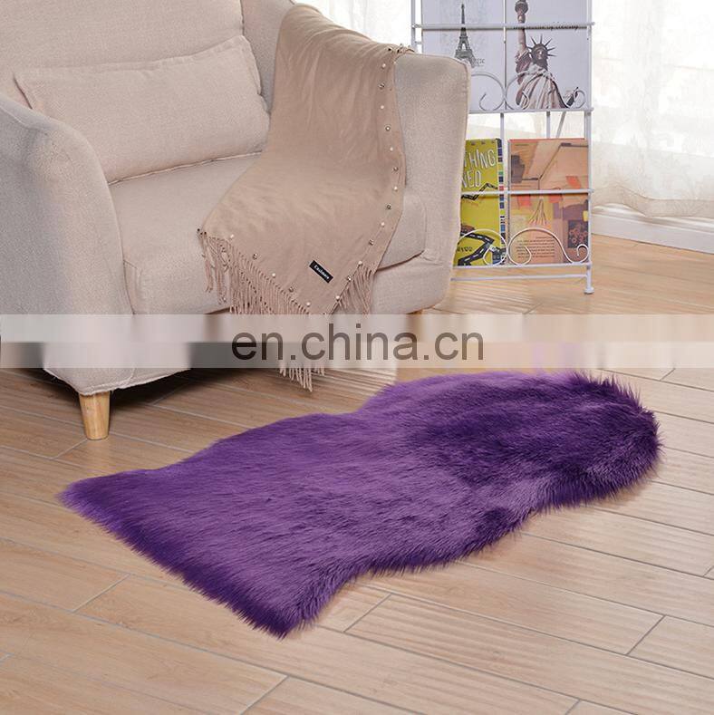 Fake fur rugs plush faux fur sheepskin rug carpet