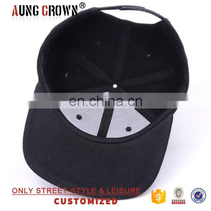 Custom blank woven label cap snap back hat