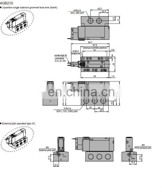 Japan original CKD pneumatic Solenoid valve 4GB220-08-BH-3