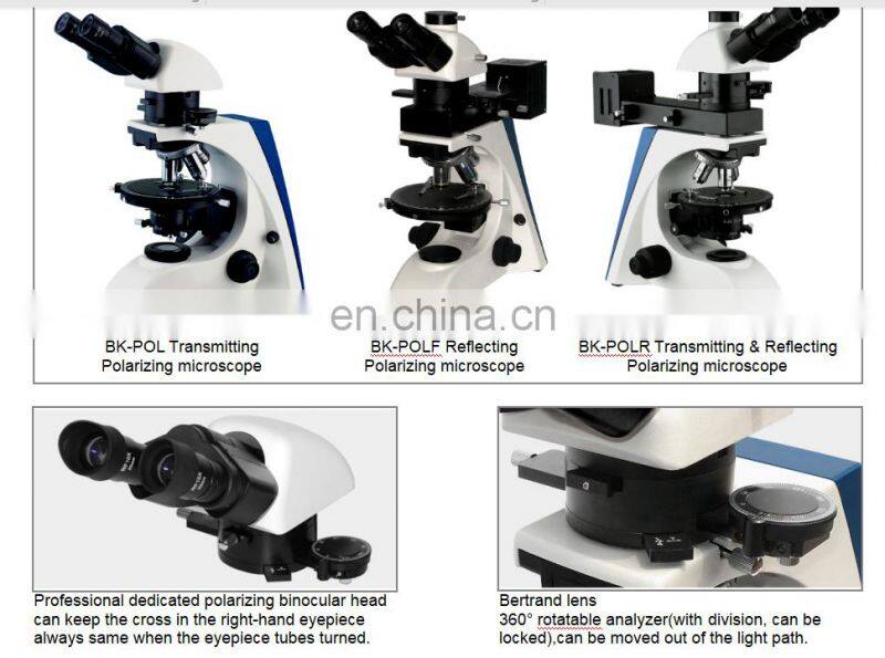 BK-POL/POLF/POLR digital polarizing microscope binocular polarizing microscope