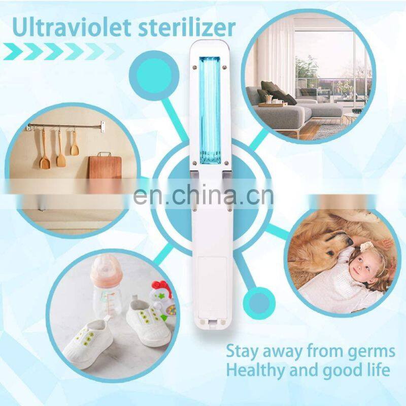 Portable handheld folding UV ultraviolet stone fluorescent tube sterilization lamp home travel handheld disinfection lamp