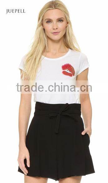 Blue grid cotton women shirt