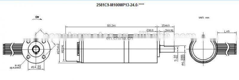 High Precision coreless 25MM 24v dc brush servo motor
