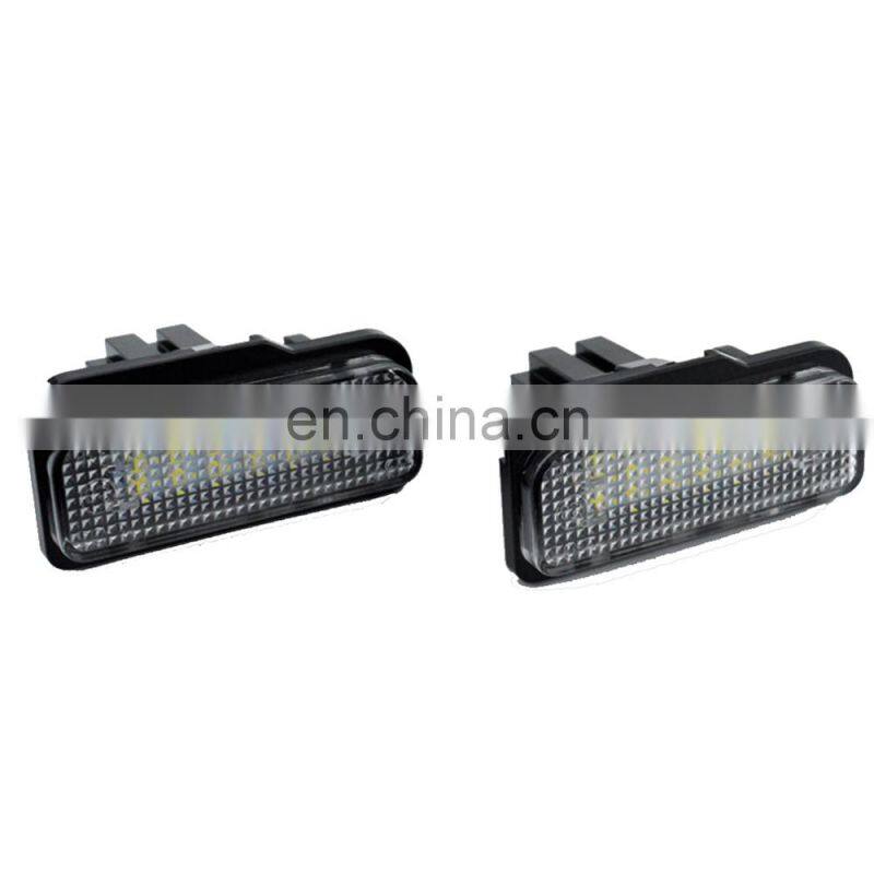 Carest 2PCS  Car LED License Plate Lights For Mercedes W211 W203 5D W219 R171 No Error for Benz White Number Plate lamp 12V