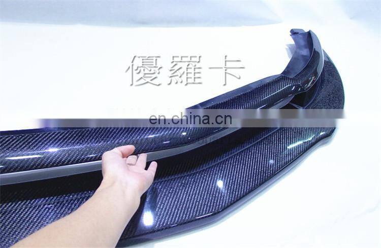 A CLASS W176 R style carbon finber front skirt fit for A250 A260 to A45 carbon front spoiler with big and small lip