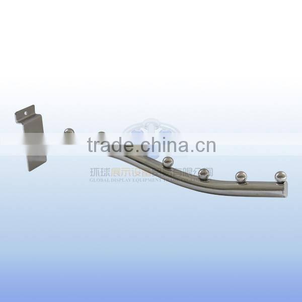 7 beads metal chrome store faceout display hook for slatwall