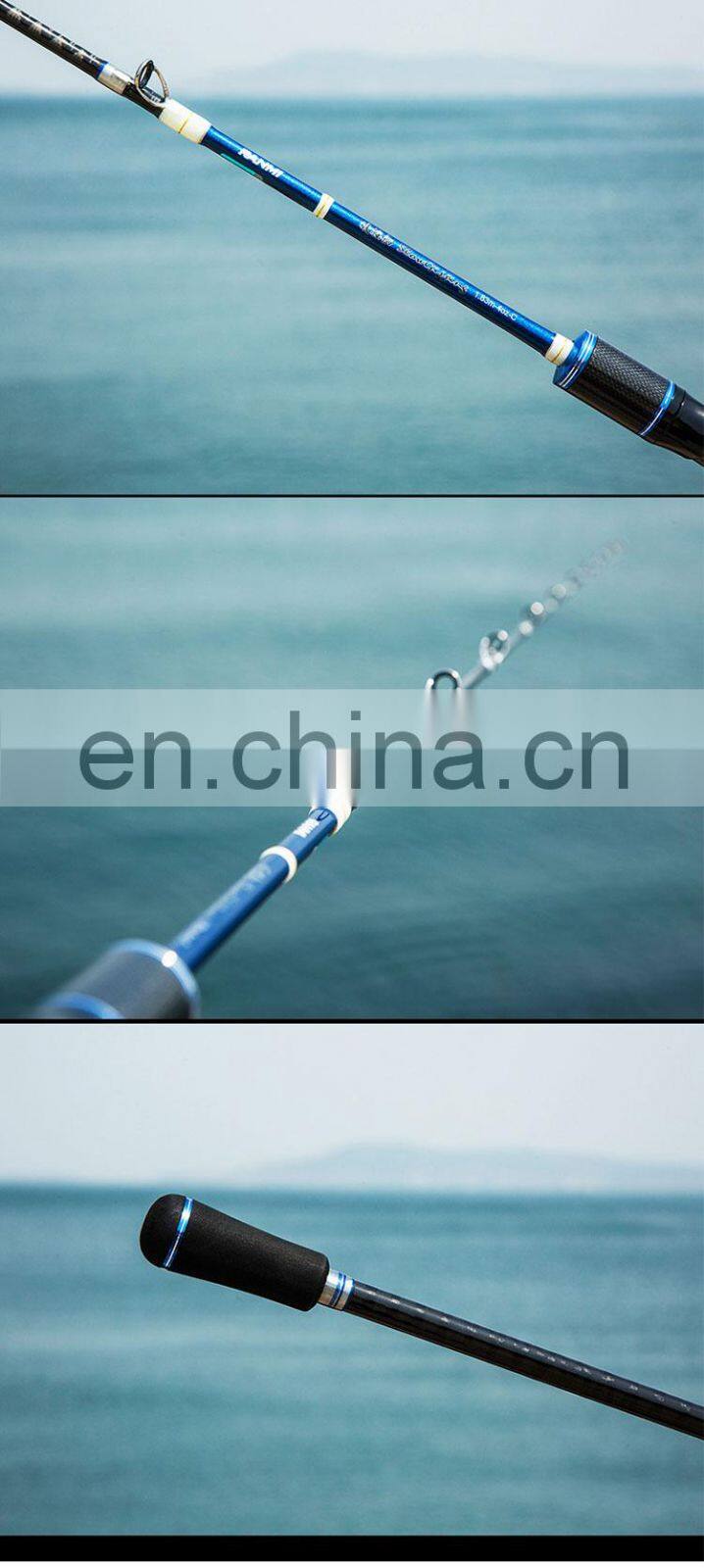 RANMI Japan Full Fuji Parts Lure Sea Boat slow Jigging Fishing Rod 2 Sections Carbon Fiber Saltwater Spinning Fishing Rod