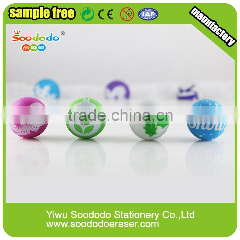 ball shaped puzzle eraser pencil eraser with logo
