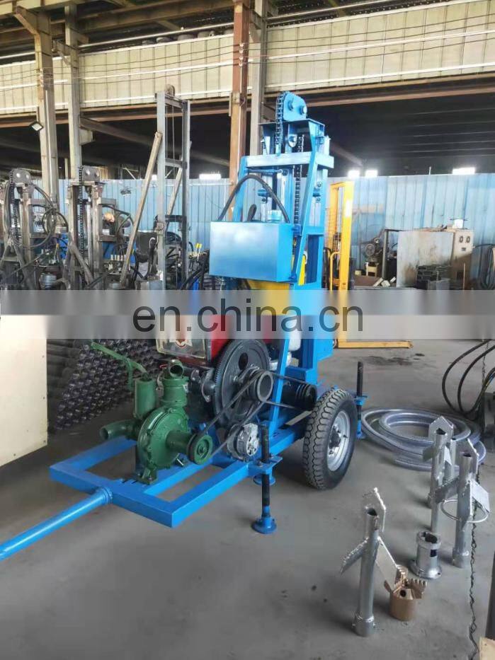 Africa hot selling professional quality 100m small portable water well drilling machine with electric starter