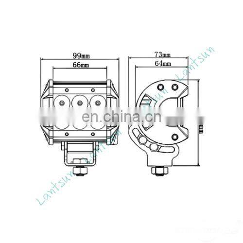 Lantsun 18W Led Work Light Ip68 Auto led work light 24v For Offroad,Tractor,Truck,Utv,Atv