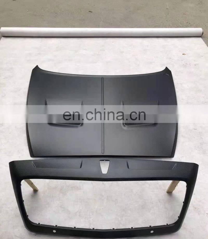 RD Facelift Parts Mansori Style Carbon Fiber Front Grill Mesh Frame Cover Car Engine Hood Vents Cover For Bentley Bentayga