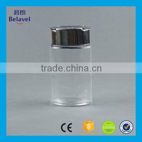 125ml clear pepper chili storage jar glass spice bottle with cap