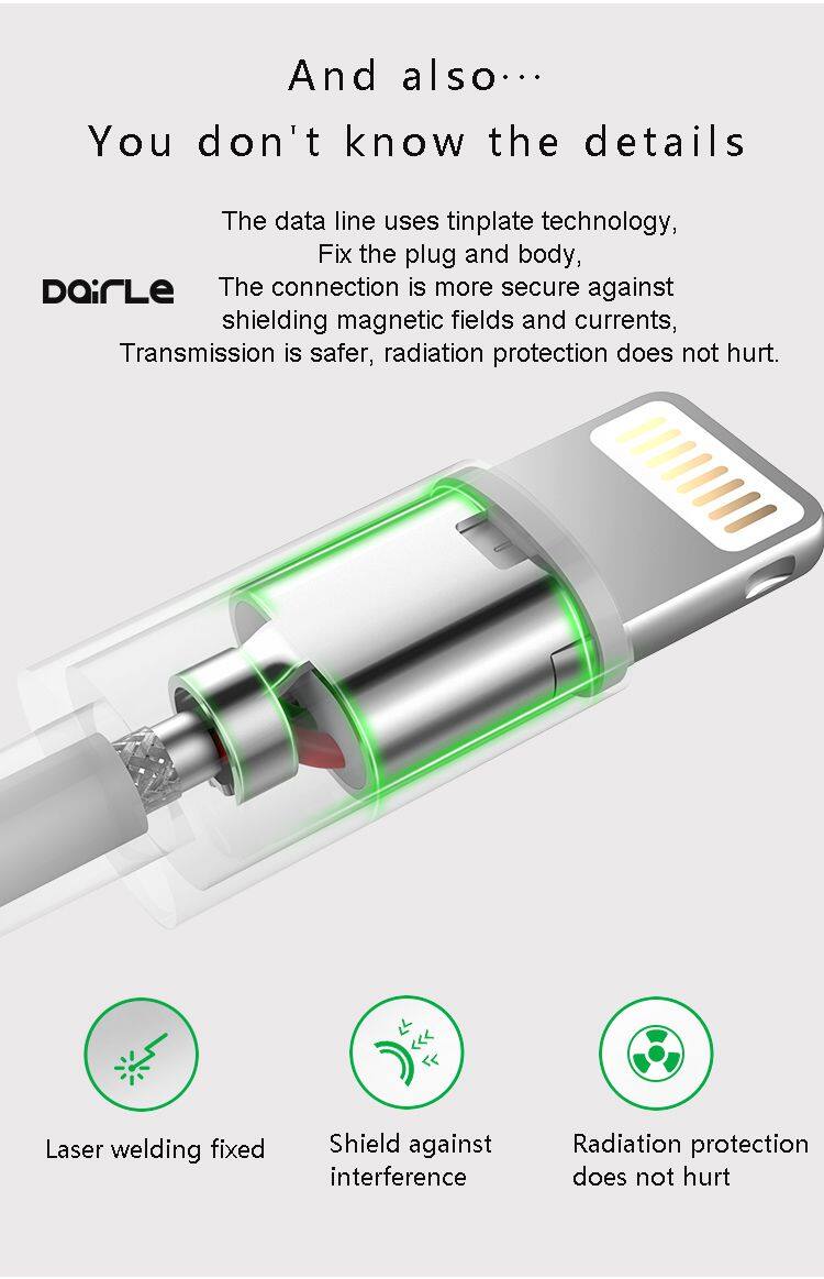 Mobile phone Charging Cable for iPhone/6/7/8 fast charging 1M/2M/3M