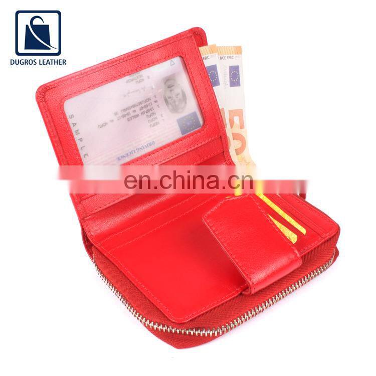 Unique Design Wholesale Supply Widely Selling Good Quality Nickle Fitting Genuine Leather Wallet for Women at Competitive Price