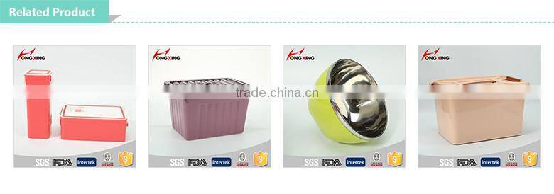 hot sale kitchenware rectanger handle pinic plastic storage basket